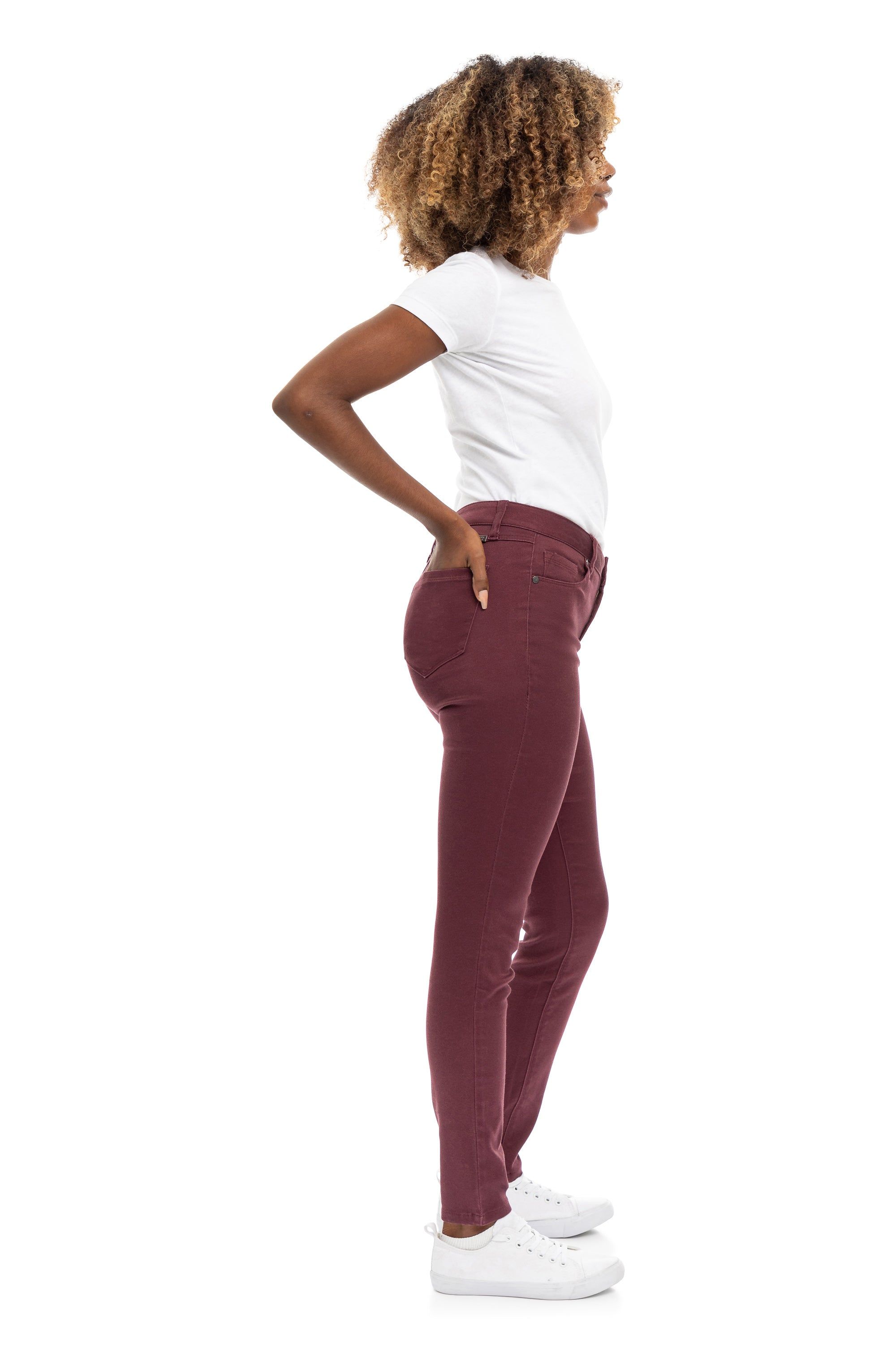 Classic 30" Mid-Rise Butter Skinny in Vineyard Wine sold by 1822 Denim product image thumbnail 2