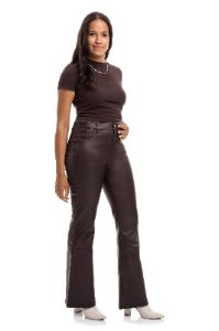 Coated Slim Bootcut In Espresso sold by 1822 Denim
