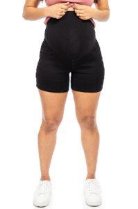 Maternity 5" Butter Short With Bellyband in Black sold by 1822 Denim