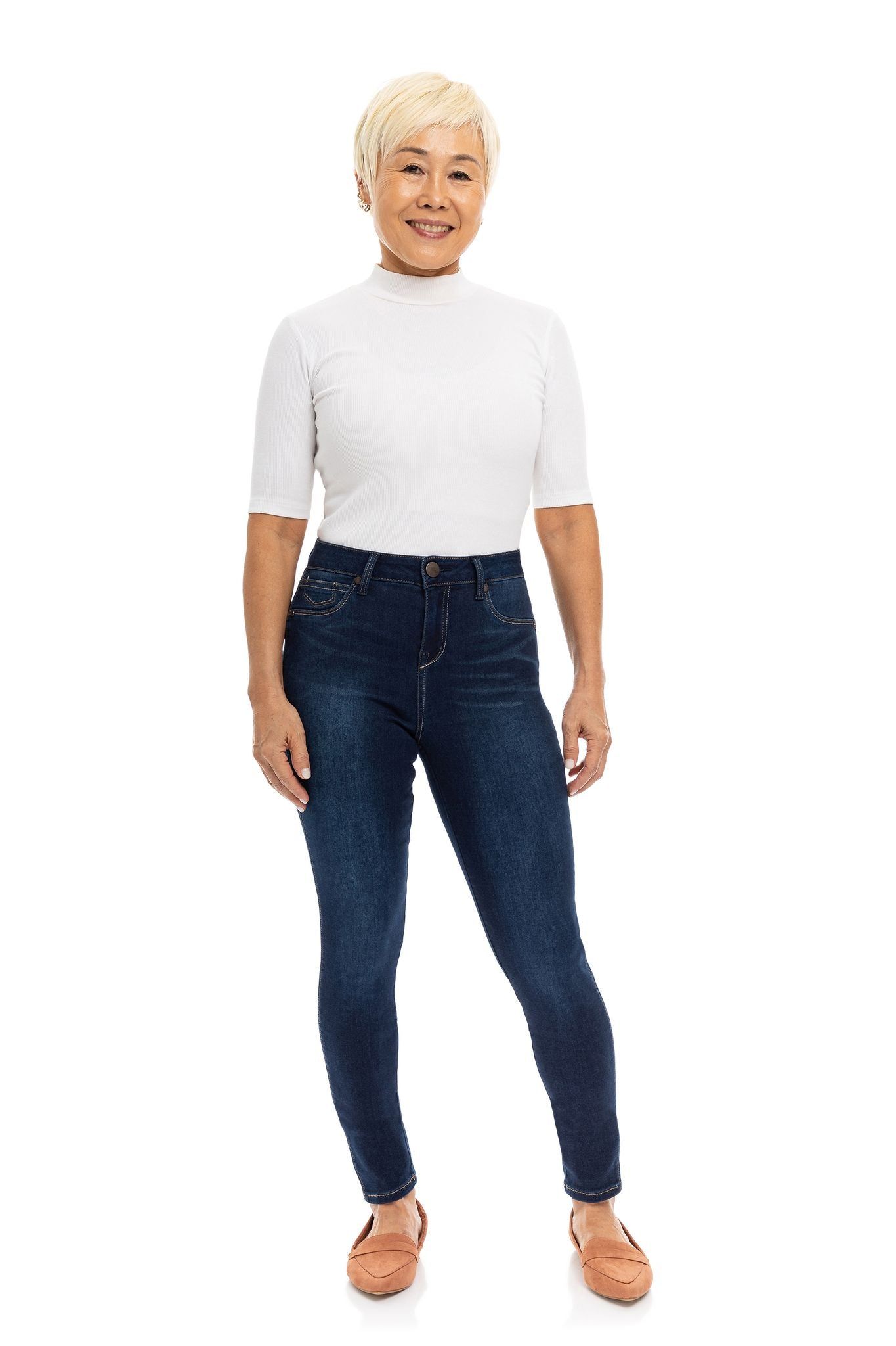 Petite 26" Butter Ankle Skinny Jeans In Wynter Raquel sold by 1822 Denim