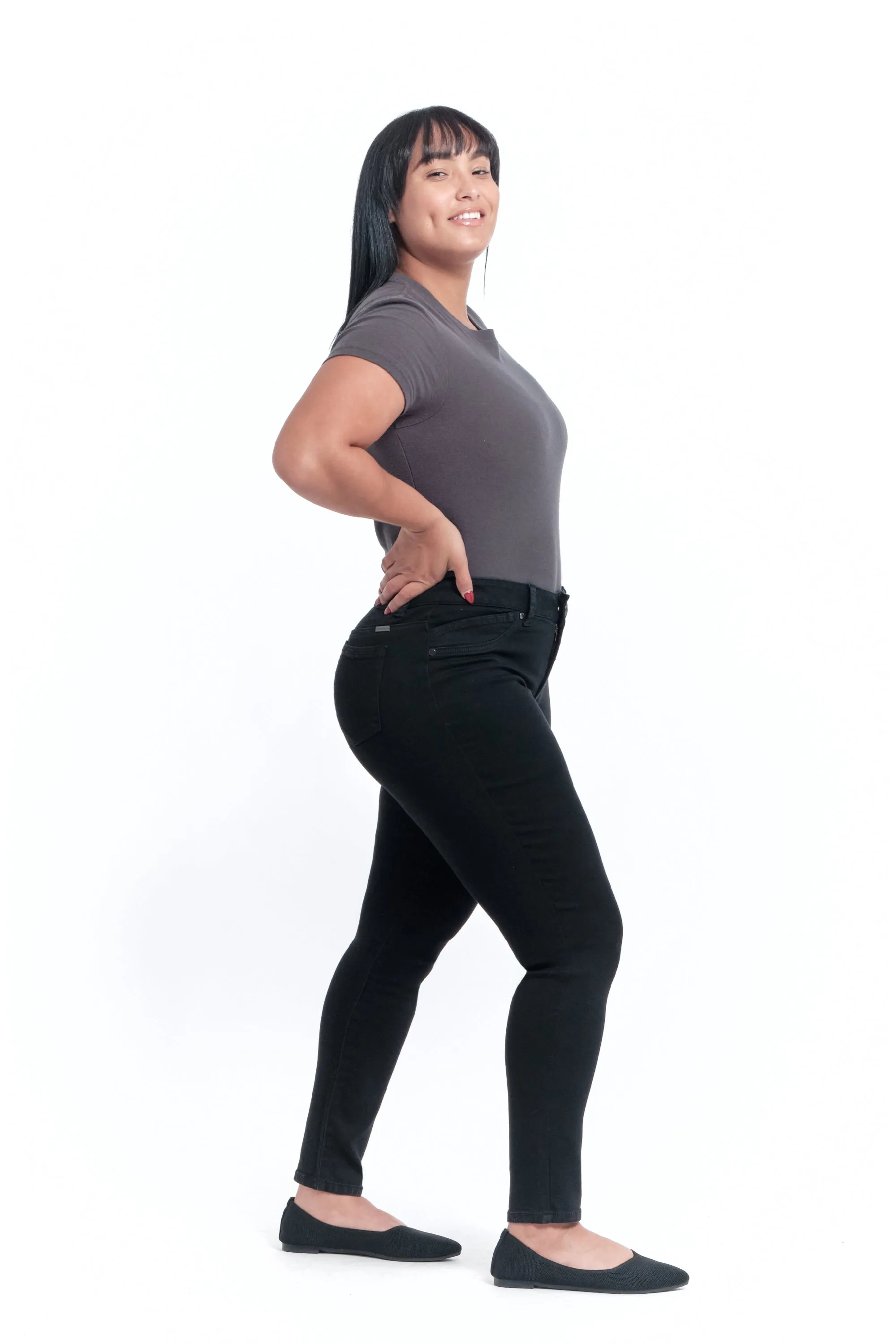 Curvy Contour Ankle Skinny In Black sold by 1822 Denim product image thumbnail 2