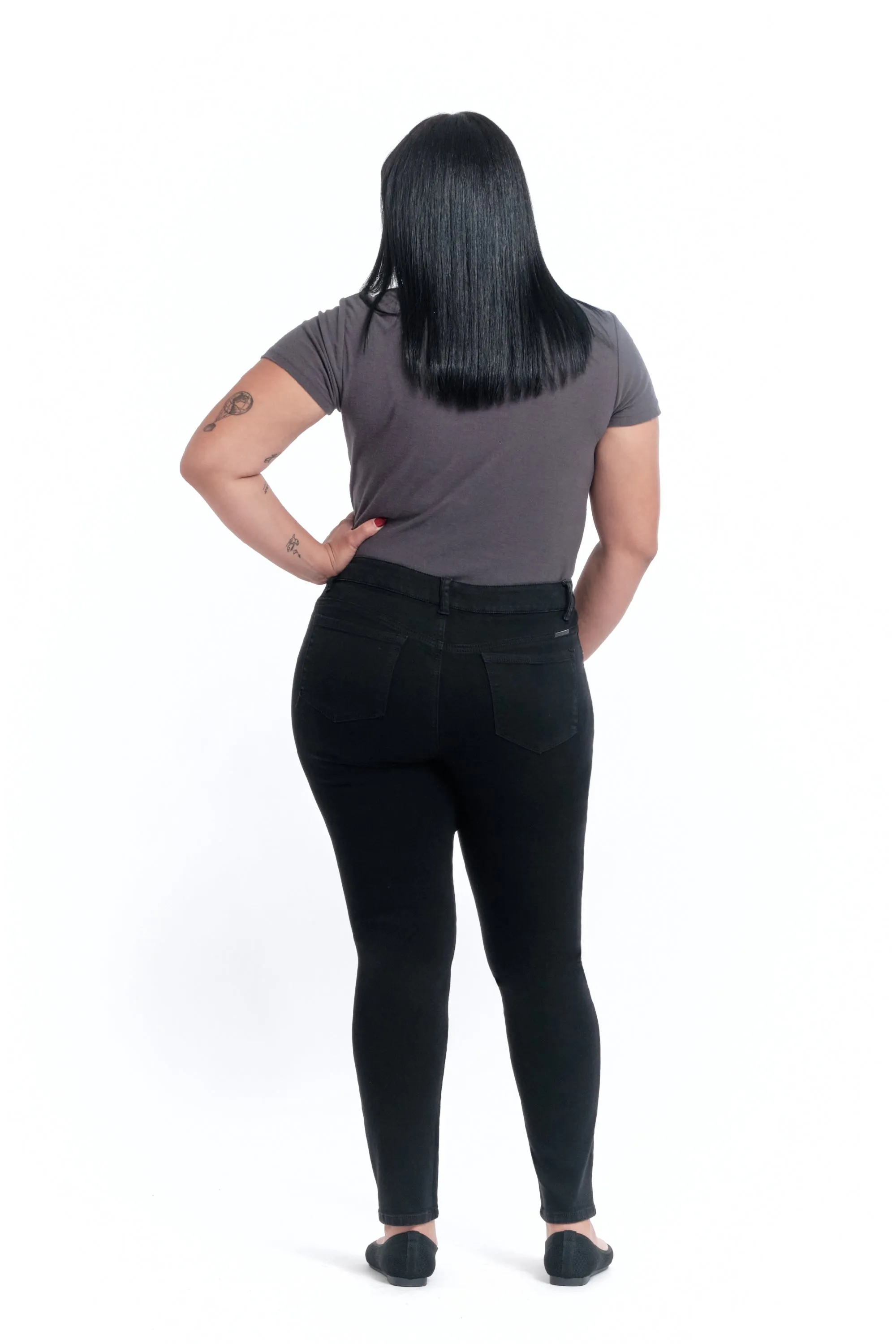 Curvy Contour Ankle Skinny In Black sold by 1822 Denim product image thumbnail 3