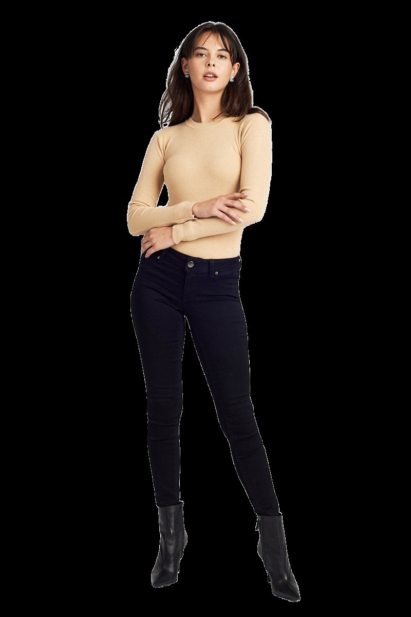 Classic 30" Mid-Rise Butter Skinny In Wynter Black sold by 1822 Denim