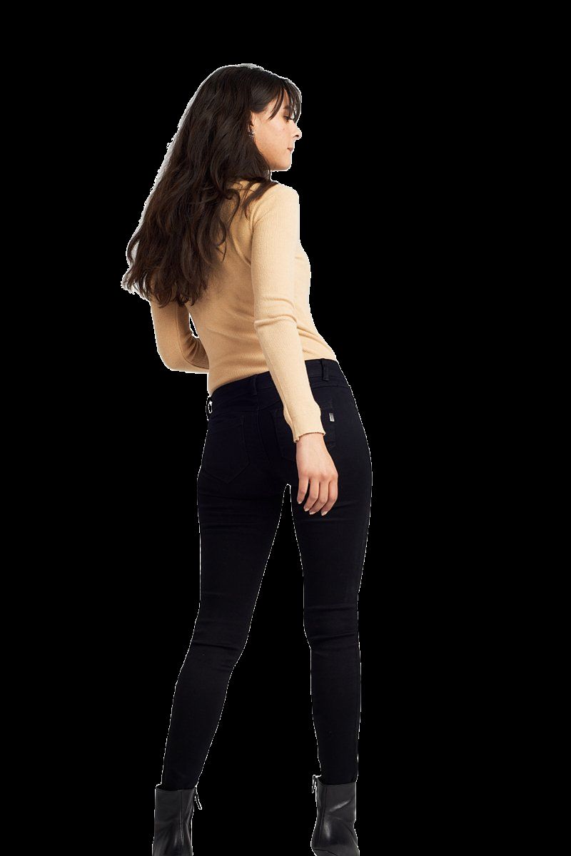 Classic 30" Mid-Rise Butter Skinny In Wynter Black sold by 1822 Denim product image thumbnail 2