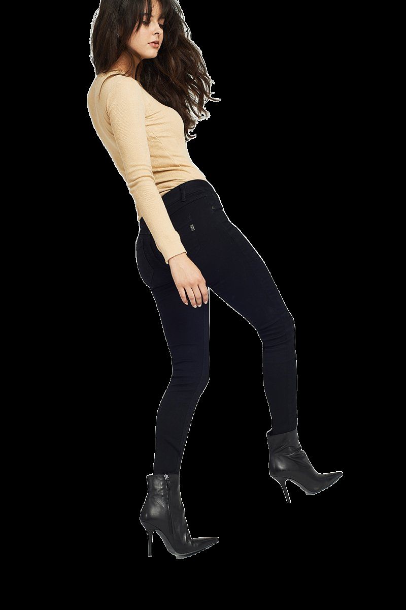 Classic 30" Mid-Rise Butter Skinny In Wynter Black sold by 1822 Denim product image thumbnail 5