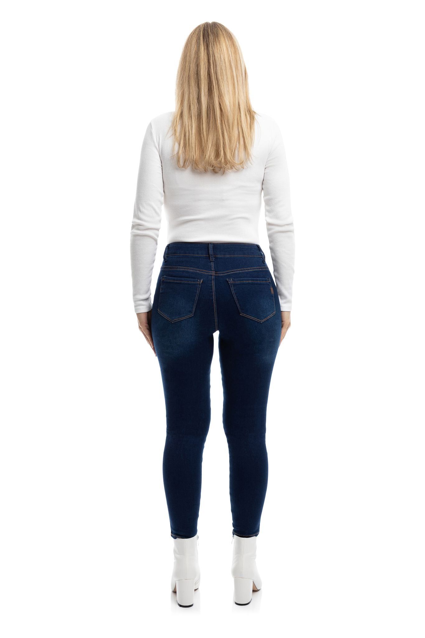 Petite 26" High-Rise Butter Ankle Skinny in Wynter Lennox sold by 1822 Denim product image thumbnail 2