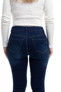 Petite 26" High-Rise Butter Ankle Skinny in Wynter Lennox sold by 1822 Denim