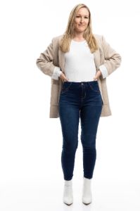 Petite 26" High-Rise Butter Ankle Skinny in Wynter Lennox sold by 1822 Denim