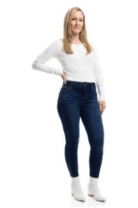 Petite 26" High-Rise Butter Ankle Skinny in Wynter Lennox sold by 1822 Denim