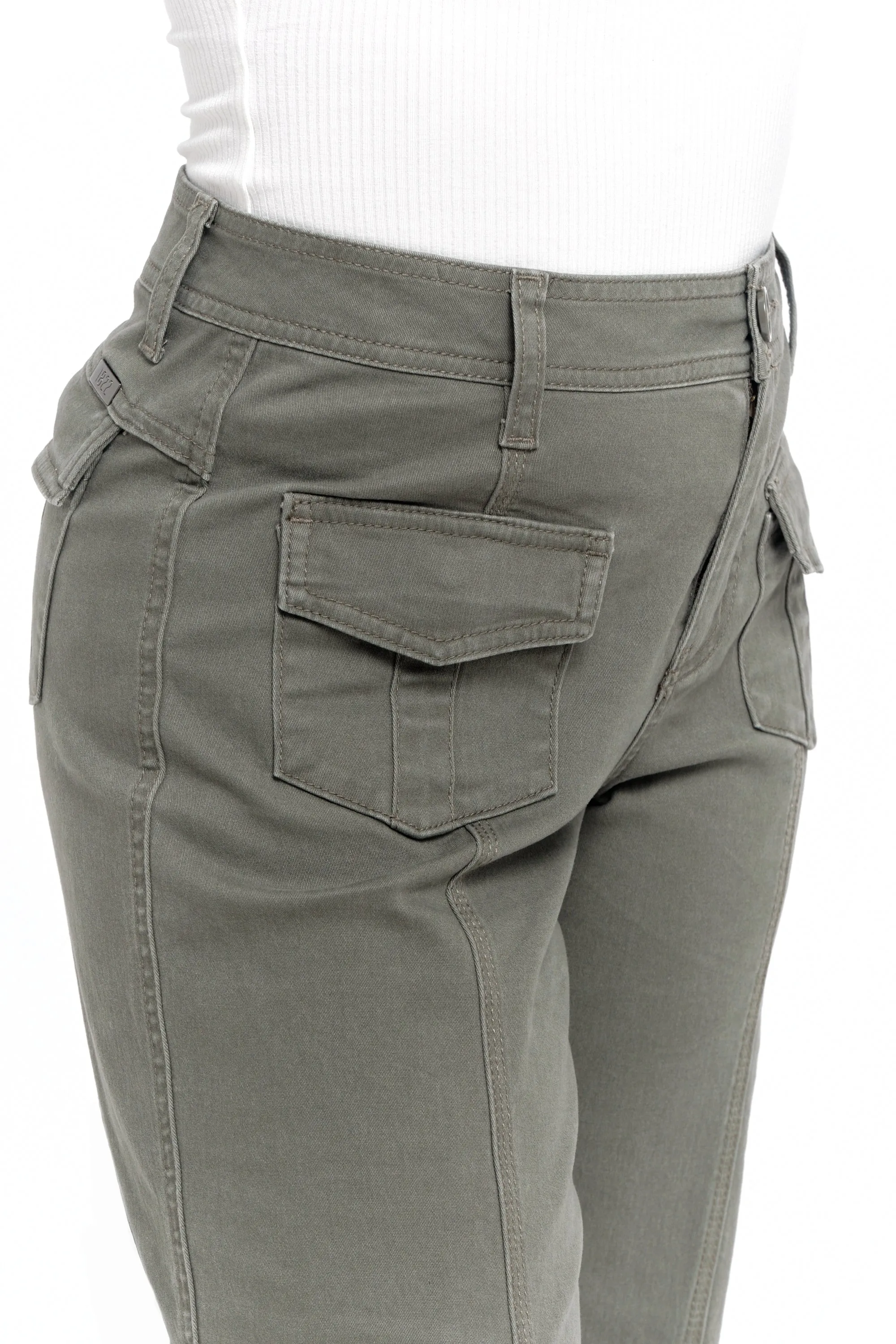 Petite Twill Cargo Wide Leg in Kasey sold by 1822 Denim product image thumbnail 4