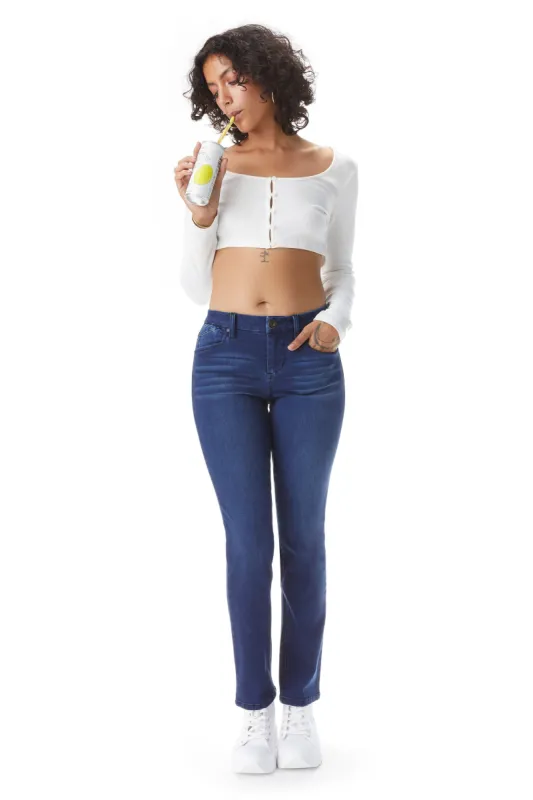 Classic 30" Mid-Rise Better Butter Sheila Slim Straight in Lanie sold by 1822 Denim