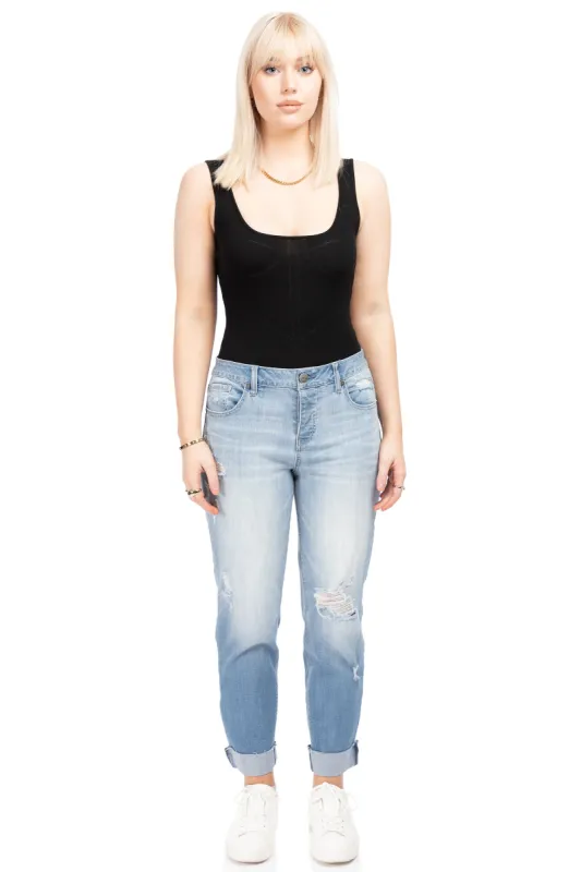 Vintage Cuff Slim Girlfriend In Gail sold by 1822 Denim