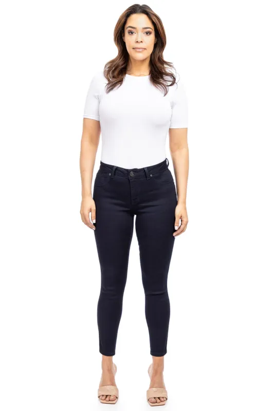 Curvy 28" High-Rise Contour Tummy Control Ankle Skinny In Rinse sold by 1822 Denim
