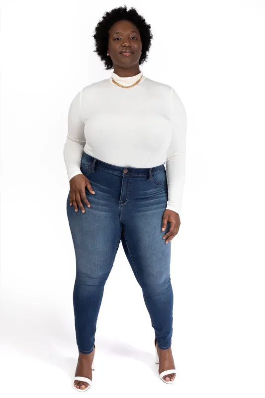 Plus 28" Tummy Control Ankle Skinny In Ziggy sold by 1822 Denim