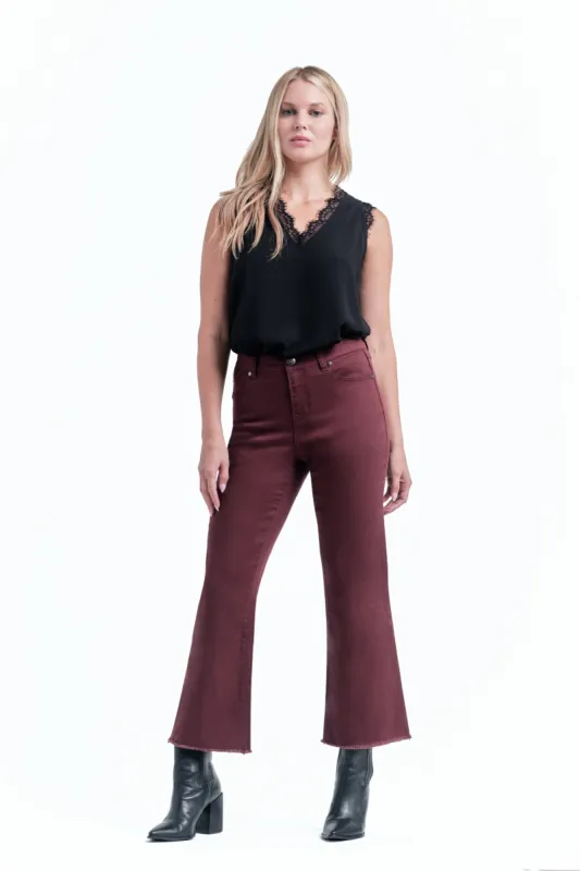 Color Denim Demi-Boot In Rumba Red sold by 1822 Denim