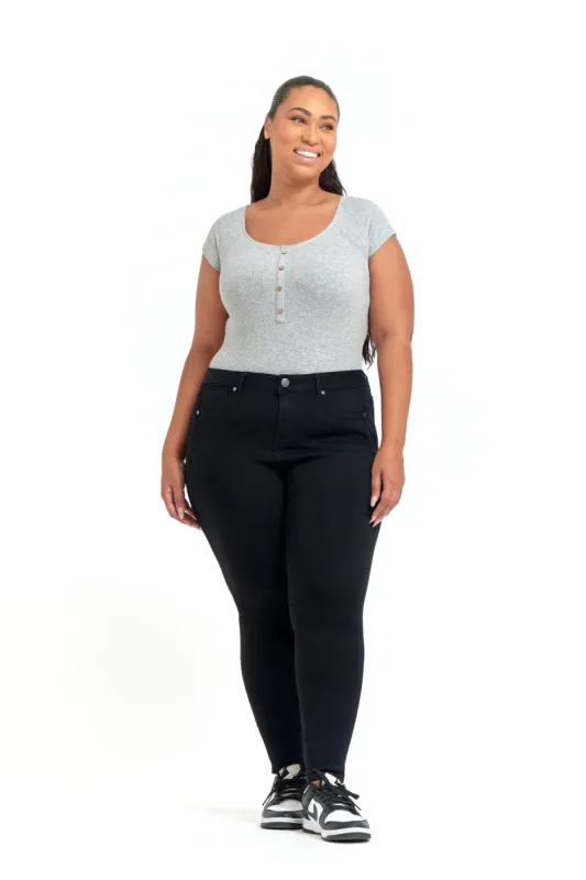 Plus Thigh Contouring Shapewear Skinny in Black sold by 1822 Denim