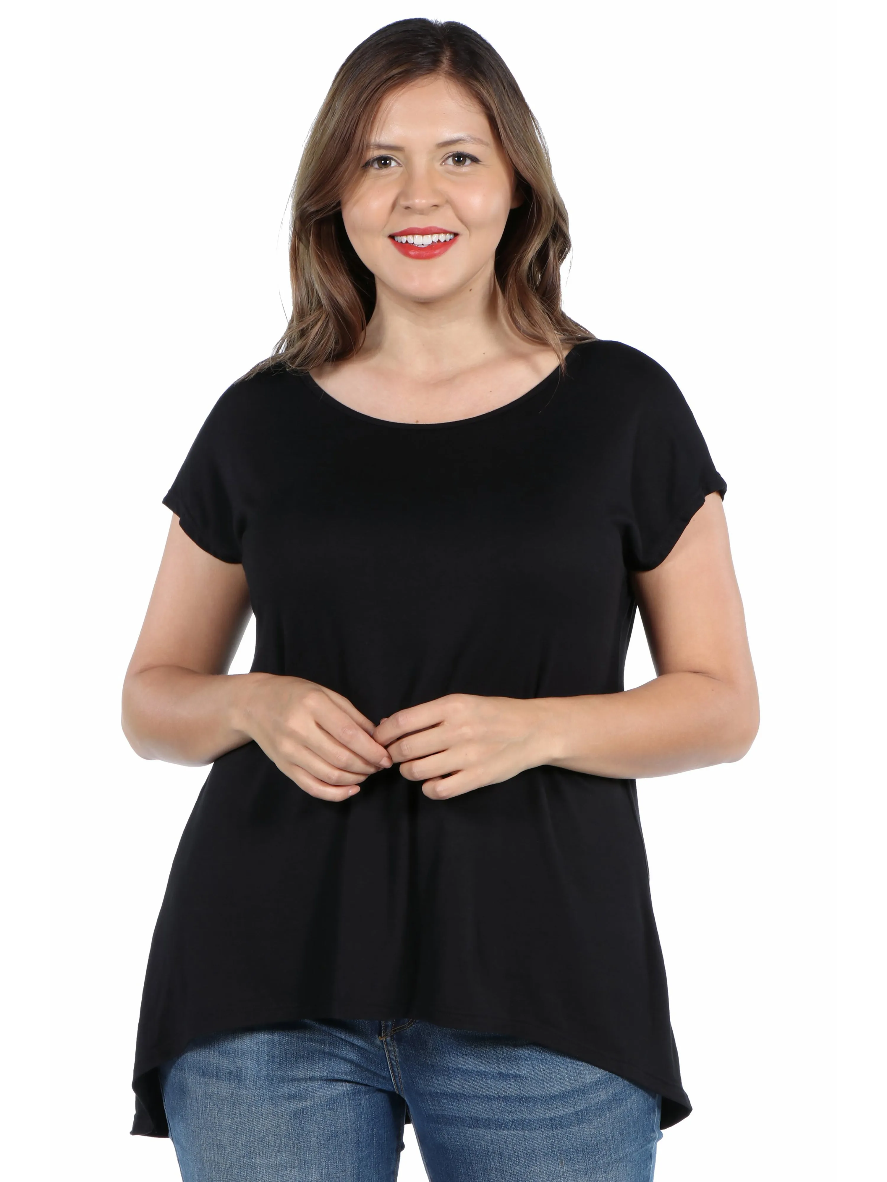 Plus Size Hi Lo T Shirt sold by 24/7 Comfort Apparel product image thumbnail 4