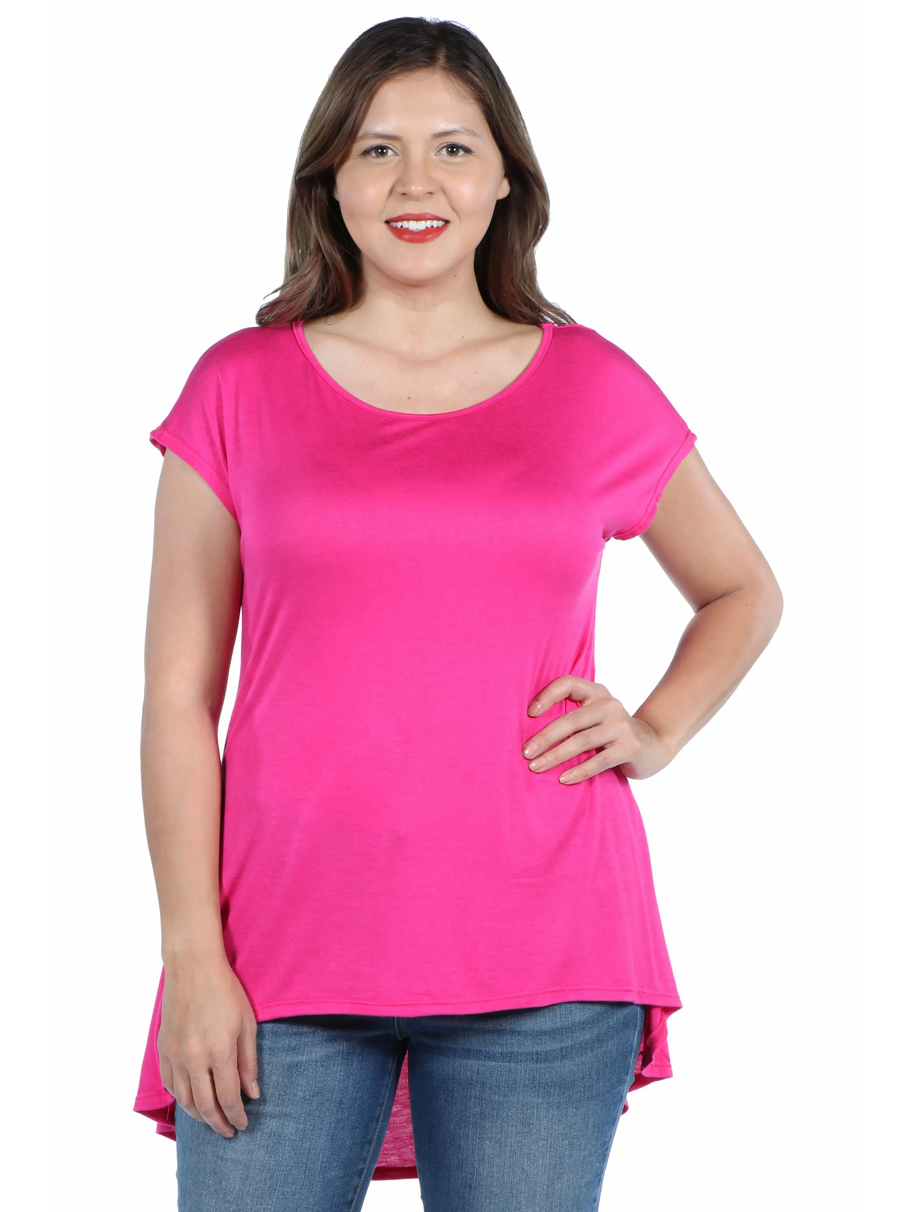 Plus Size Hi Lo T Shirt sold by 24/7 Comfort Apparel product image thumbnail 3