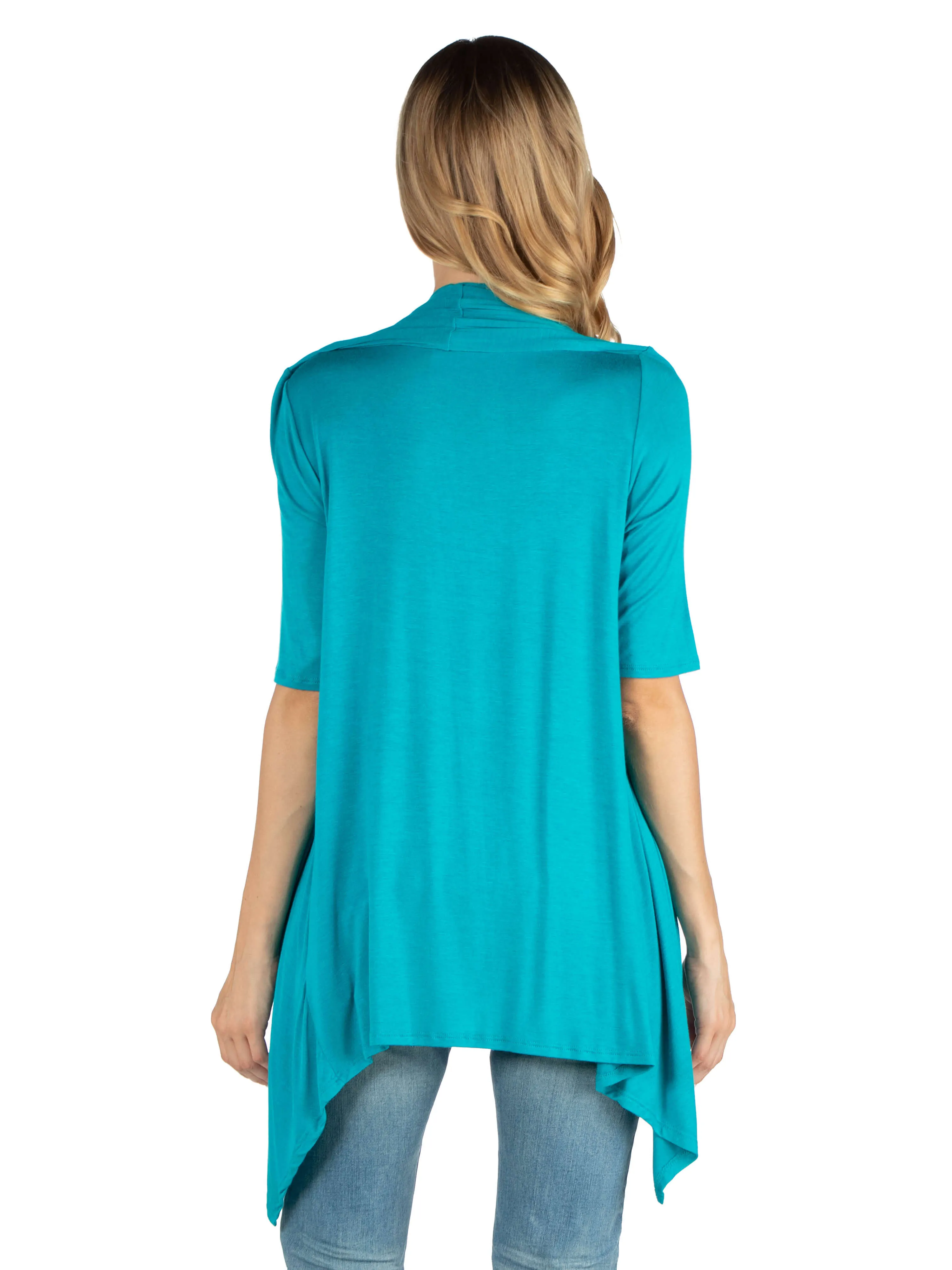 Loose Fit Open Front Maternity Cardigan with Half Sleeve sold by 24/7 Comfort Apparel product image thumbnail 4