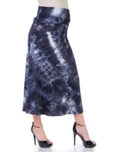 Tie Dye Elastic Waistband Casual Maternity Maxi Skirt sold by 24/7 Comfort Apparel