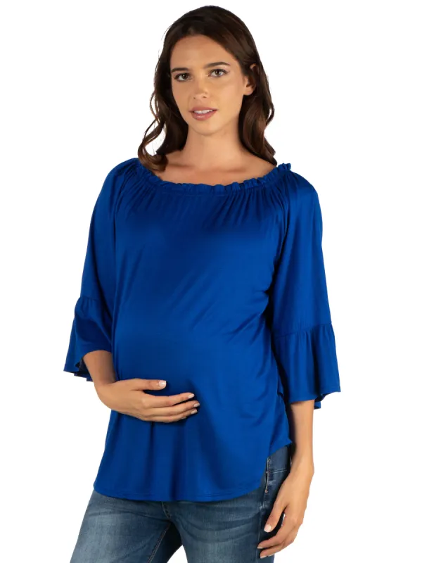 Bell Sleeve Loose Fit Maternity Tunic Top sold by 24/7 Comfort Apparel