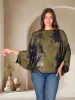Green Tie Dye Batwing Sleeve Relaxed Fit Top sold by 24/7 Comfort Apparel