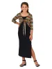 24seven Comfort Apparel Girls 2pcs Maxi Dress and Long Sleeve Green Cardigan Set sold by 24/7 Comfort Apparel