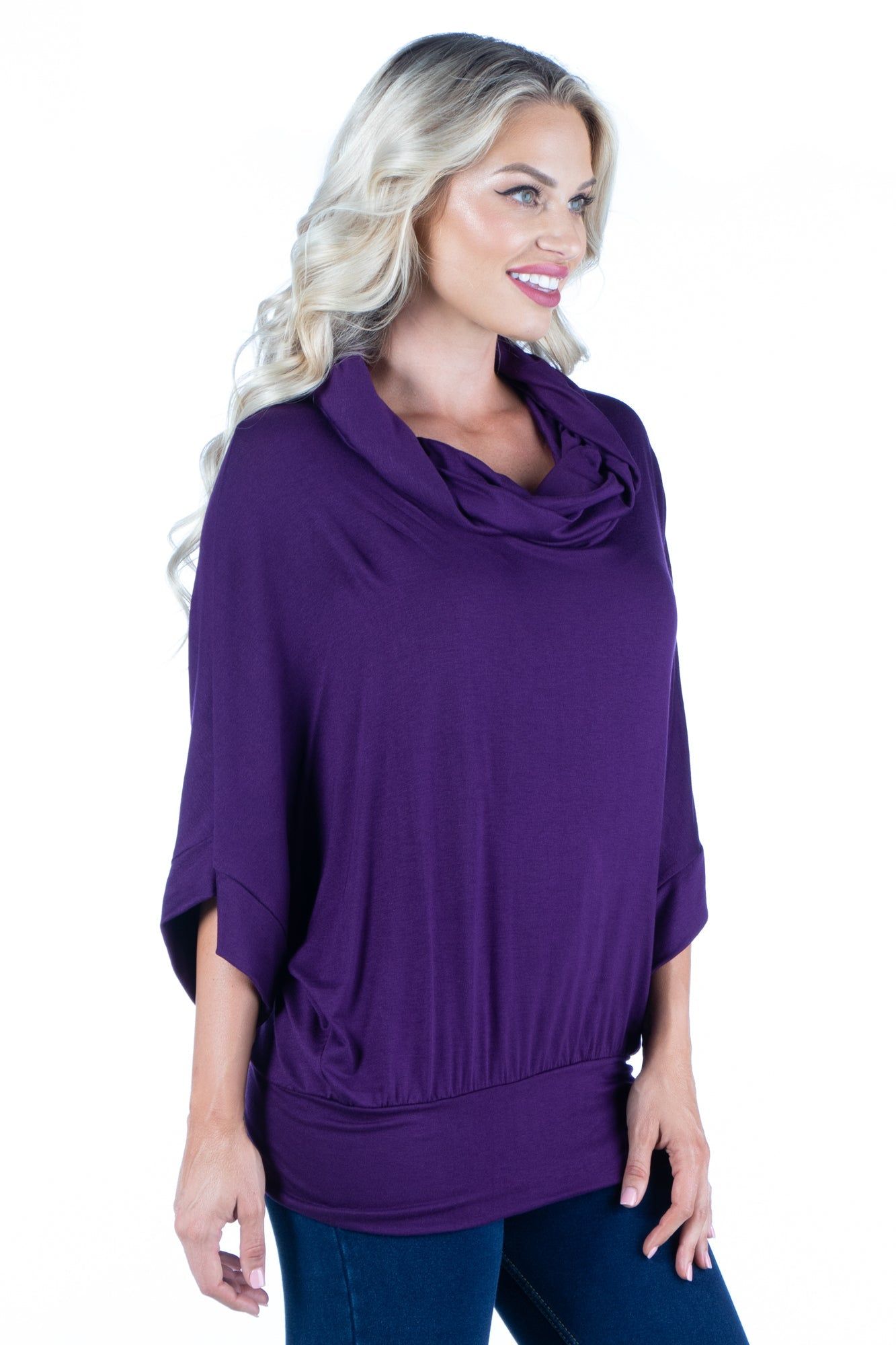 Oversized Cowl Neck Tunic Top sold by 24/7 Comfort Apparel product image thumbnail 5
