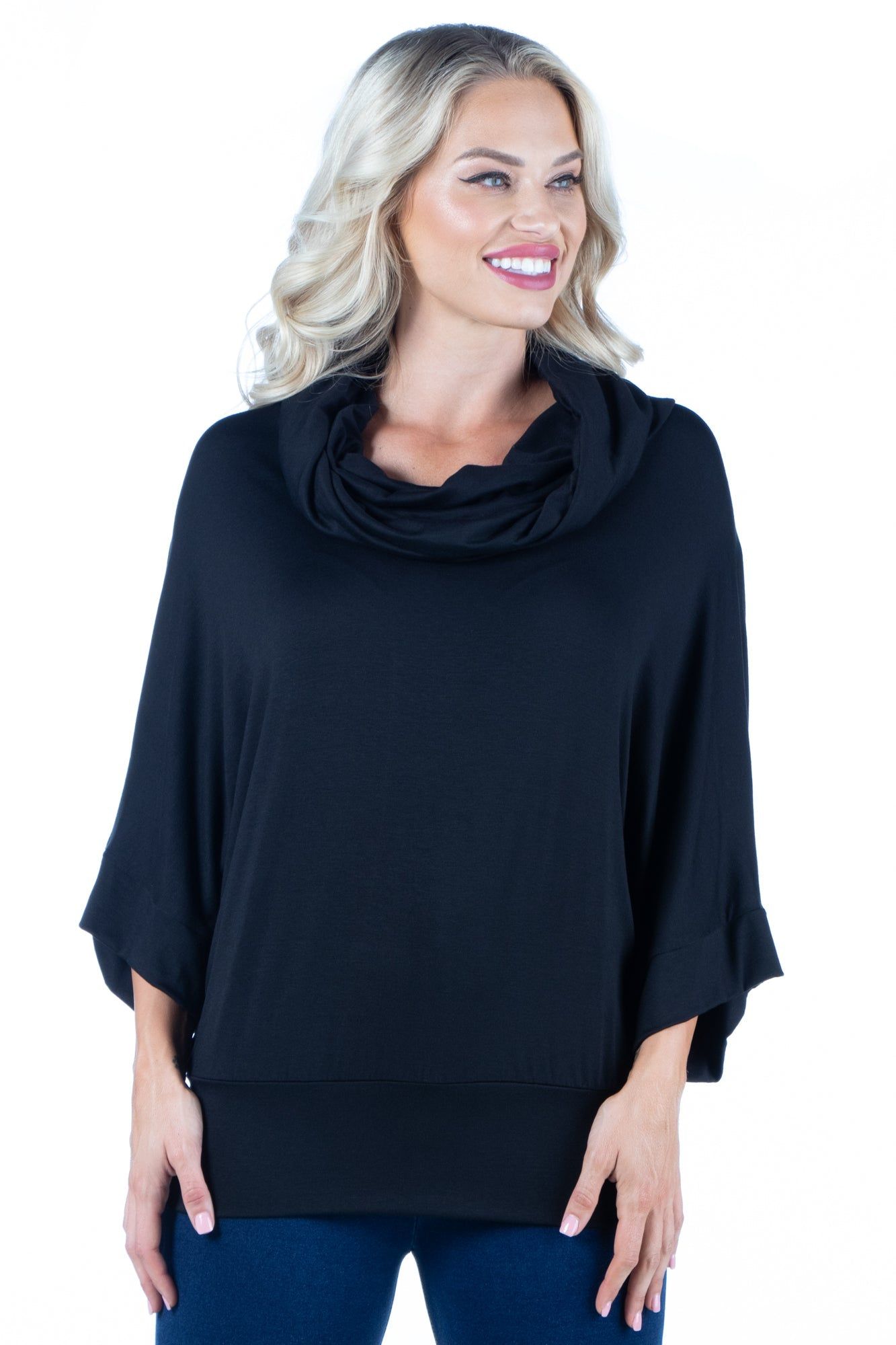 Oversized Cowl Neck Tunic Top sold by 24/7 Comfort Apparel product image thumbnail 2
