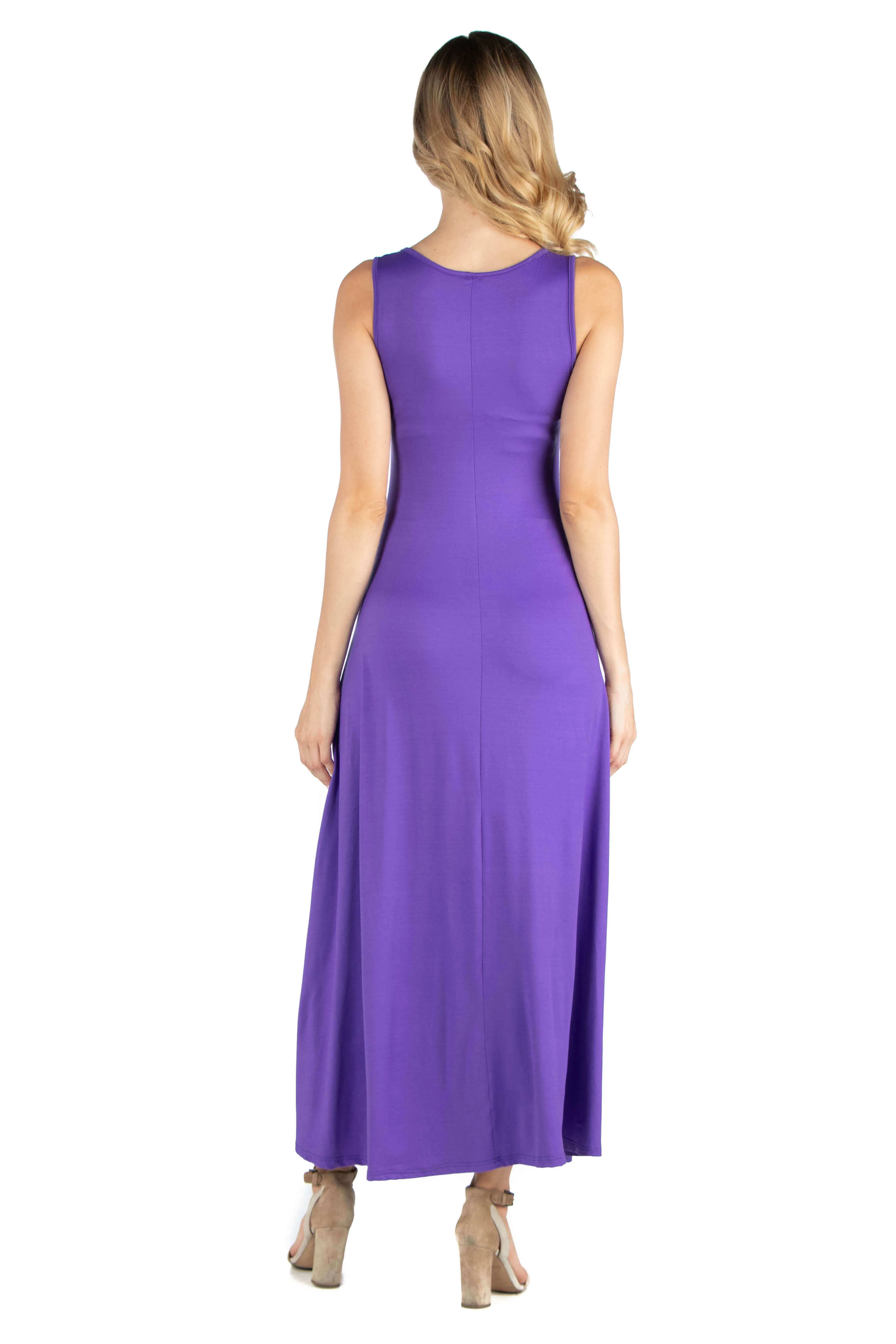 Slim fit A Line Sleeveless Maternity Maxi Dress sold by 24/7 Comfort Apparel product image thumbnail 5