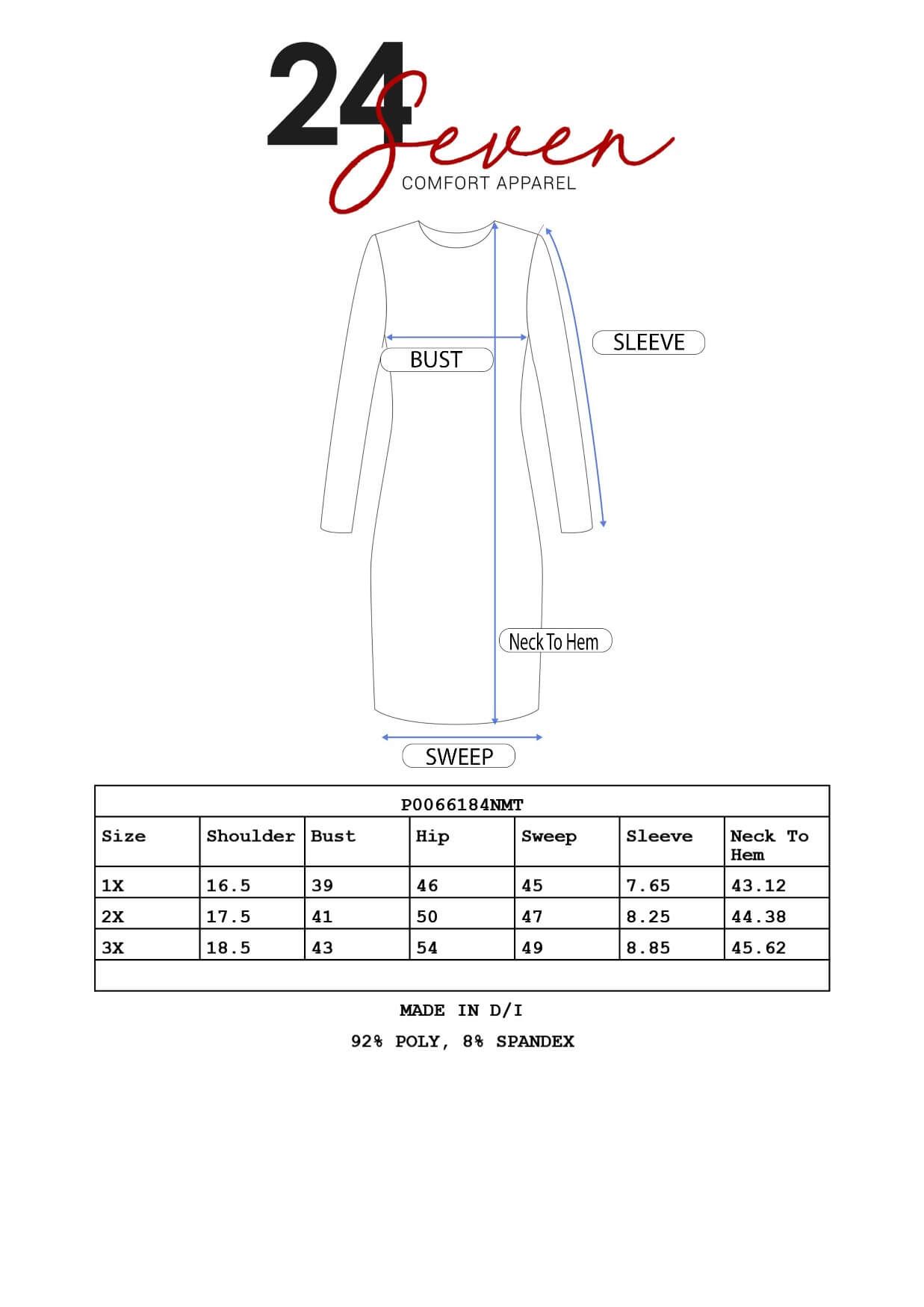 Blue Plus Size Short Sleeve Faux Wrap Dress sold by 24/7 Comfort Apparel product image thumbnail 4