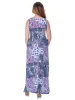 Purple Paisley Sleeveless V Neck Maxi Dress With Pockets sold by 24/7 Comfort Apparel