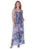Purple Paisley Sleeveless V Neck Maxi Dress With Pockets sold by 24/7 Comfort Apparel