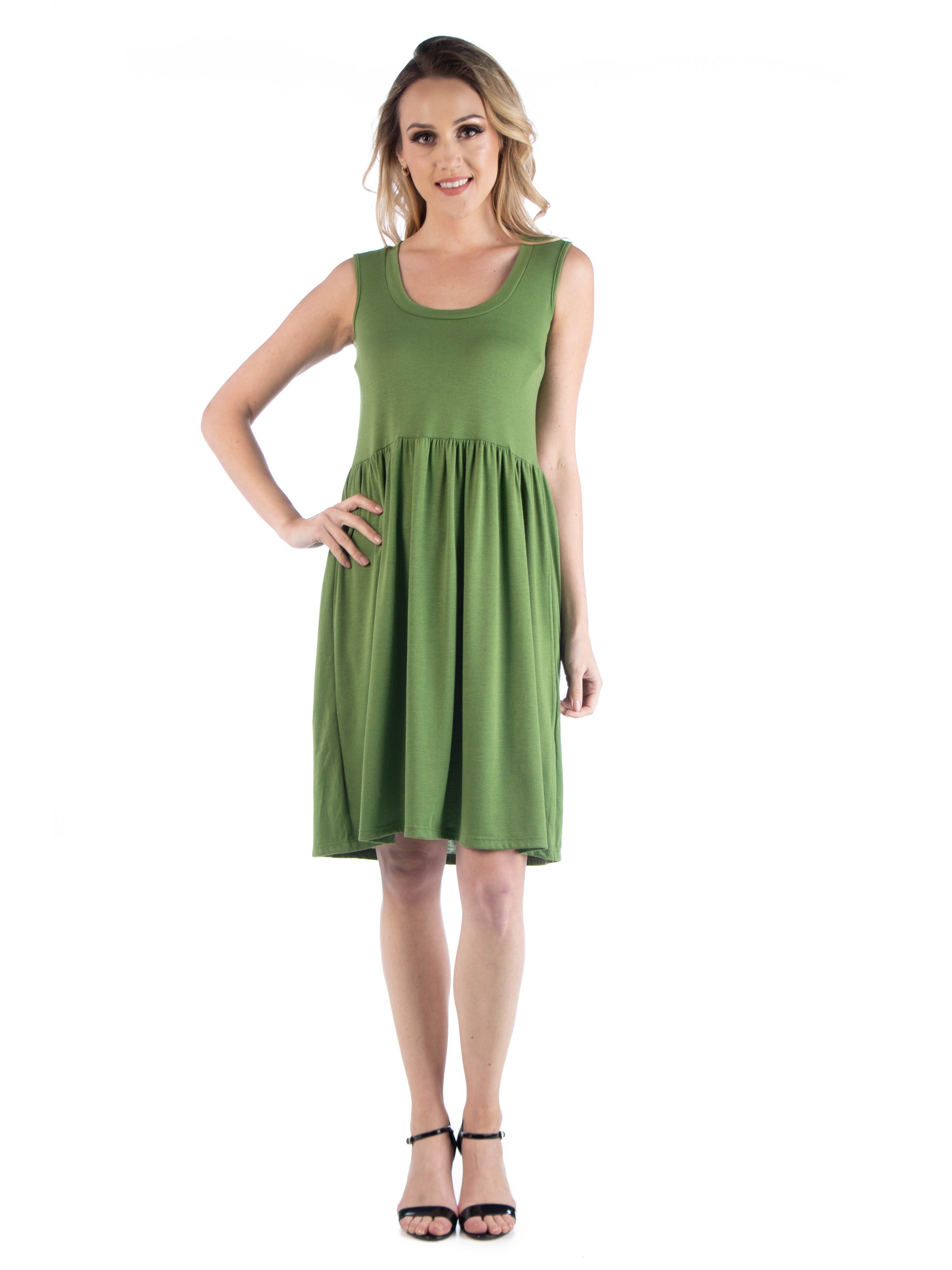 Slim Fit Sleeveless A Line Flare Dress sold by 24/7 Comfort Apparel product image thumbnail 2