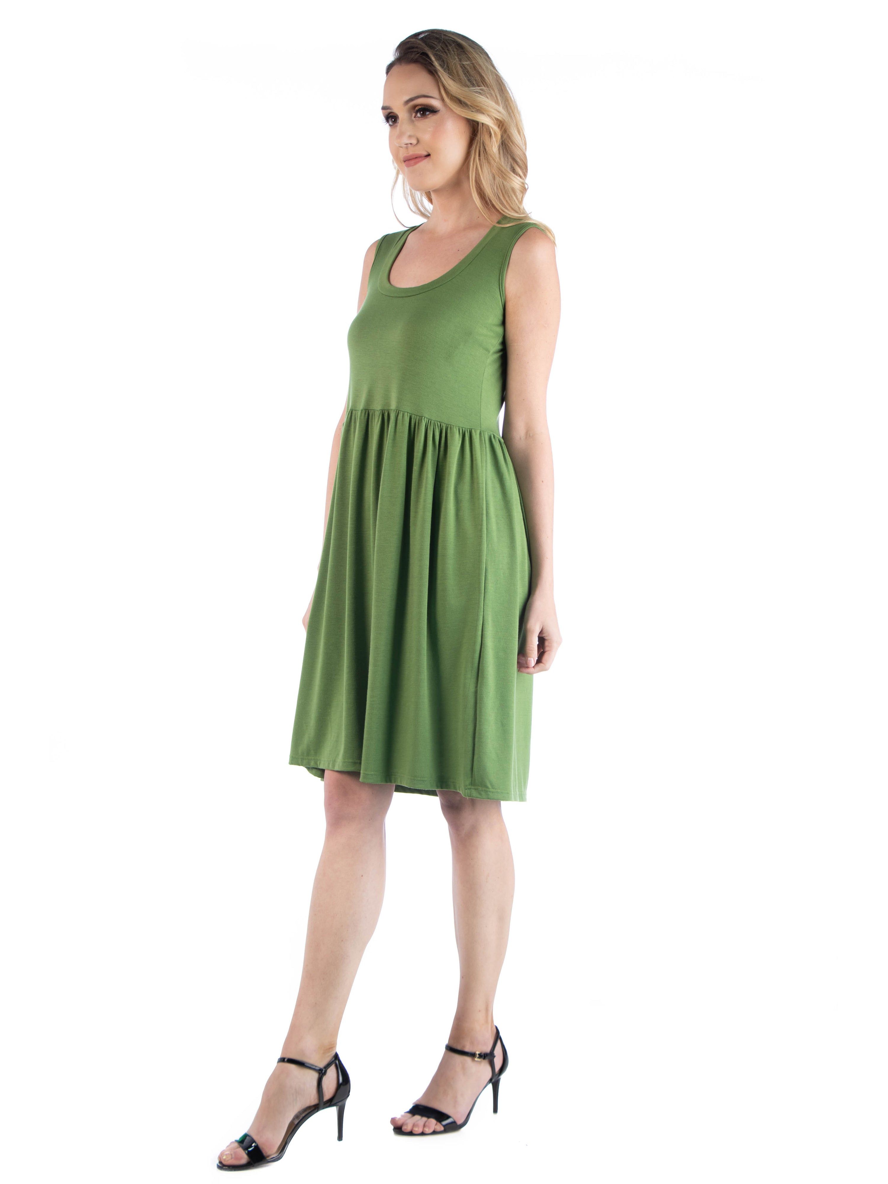 Slim Fit Sleeveless A Line Flare Dress sold by 24/7 Comfort Apparel product image thumbnail 4