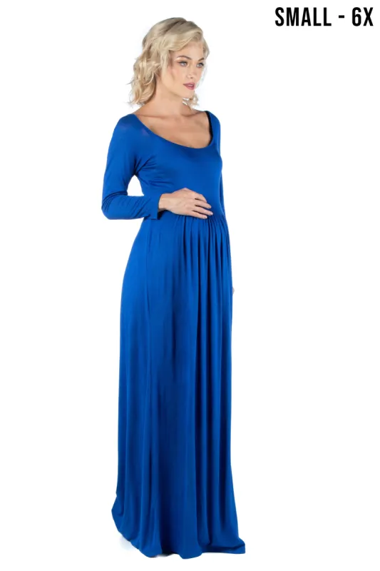 Empire Waist Long Sleeve Maternity Maxi Dress sold by 24/7 Comfort Apparel