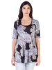 Paisley Print Elbow Sleeve Loose Casual Tunic Top sold by 24/7 Comfort Apparel