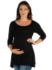 Ruched Sleeve Swing Maternity Tunic Top sold by 24/7 Comfort Apparel