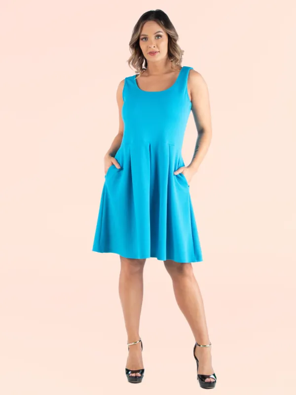 Sleeveless Plus Size Dress with Pockets sold by 24/7 Comfort Apparel