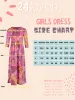 Girls Fall Print Three Quarter Sleeve Pleated Maxi Dress sold by 24/7 Comfort Apparel