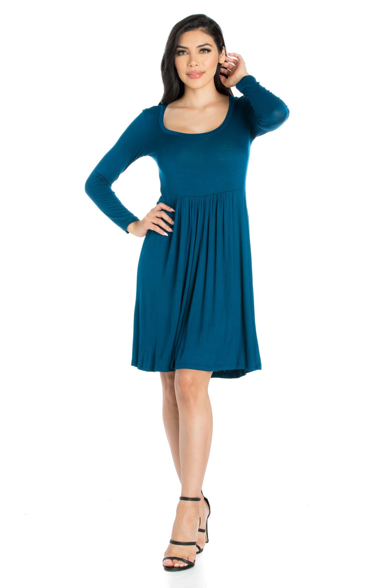 Casual Long Sleeve Pleated Dress sold by 24/7 Comfort Apparel