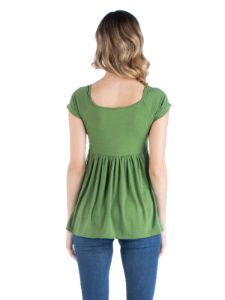 Slim Fit Babydoll Maternity Top with Cap Sleeves sold by 24/7 Comfort Apparel