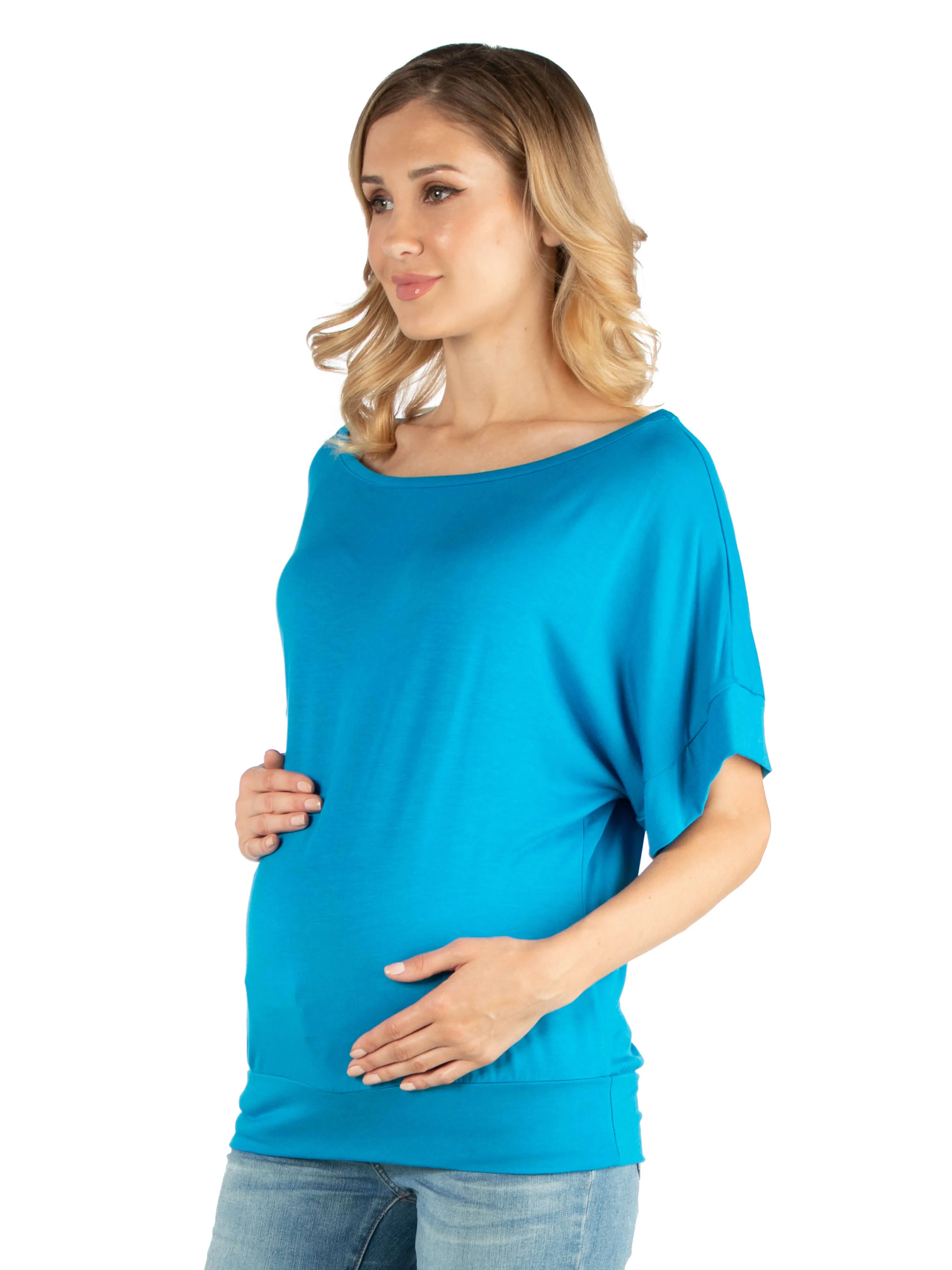 Loose Fit Dolman Maternity Top with Wide Sleeves sold by 24/7 Comfort Apparel product image thumbnail 3