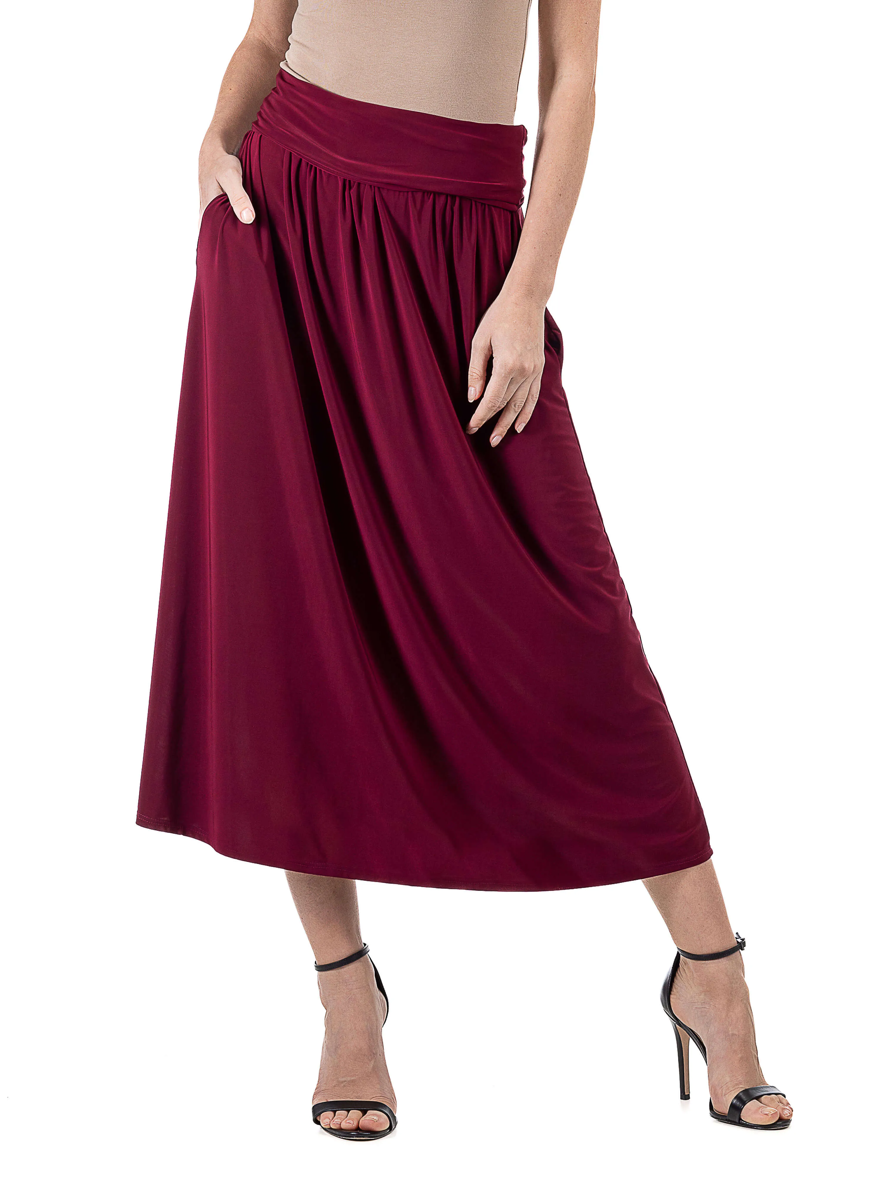 Womens Foldover Maxi Skirt With Pockets sold by 24/7 Comfort Apparel product image thumbnail 4