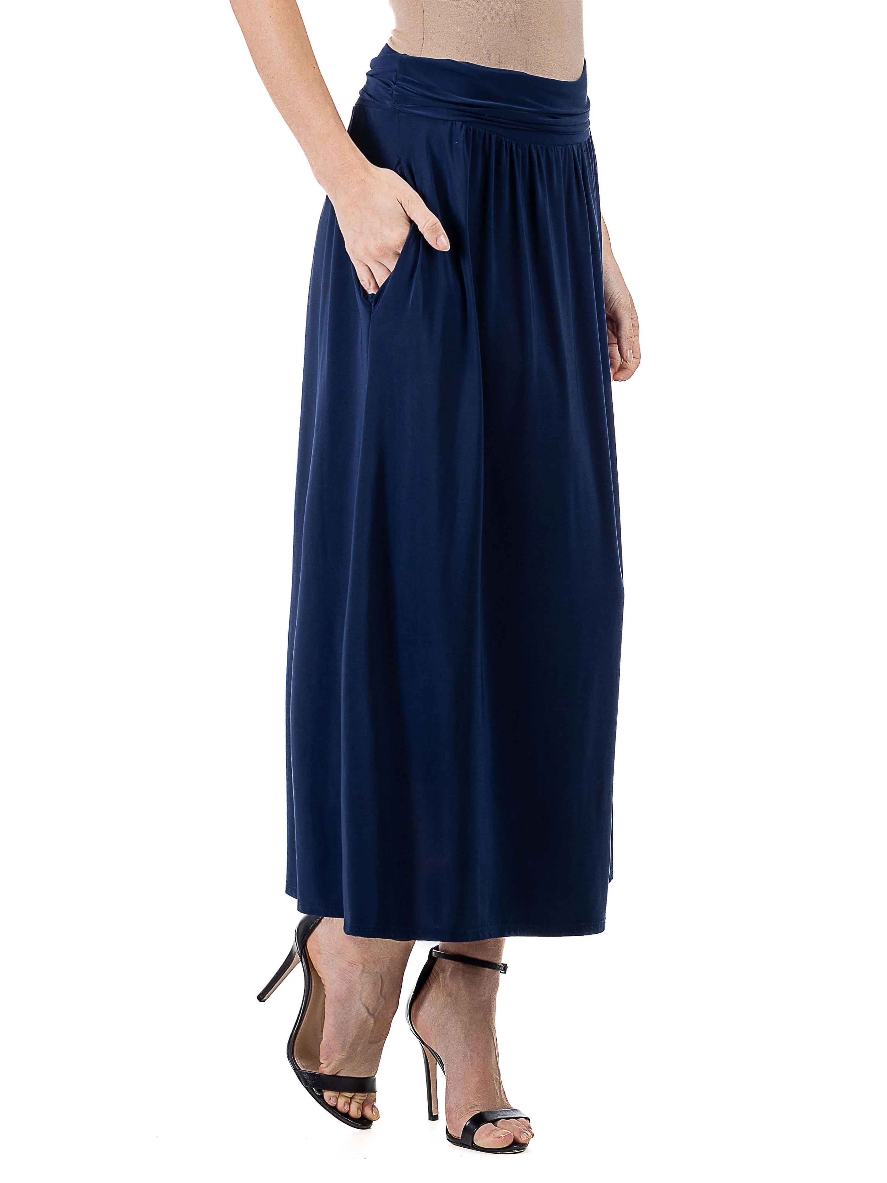 Womens Foldover Maxi Skirt With Pockets sold by 24/7 Comfort Apparel product image thumbnail 2