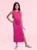 Girls Side Slit Maxi Dress Machine Washable sold by 24/7 Comfort Apparel