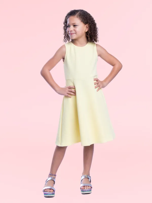 Girls Sleeveless Knee Length Fit and Flare Dress sold by 24/7 Comfort Apparel