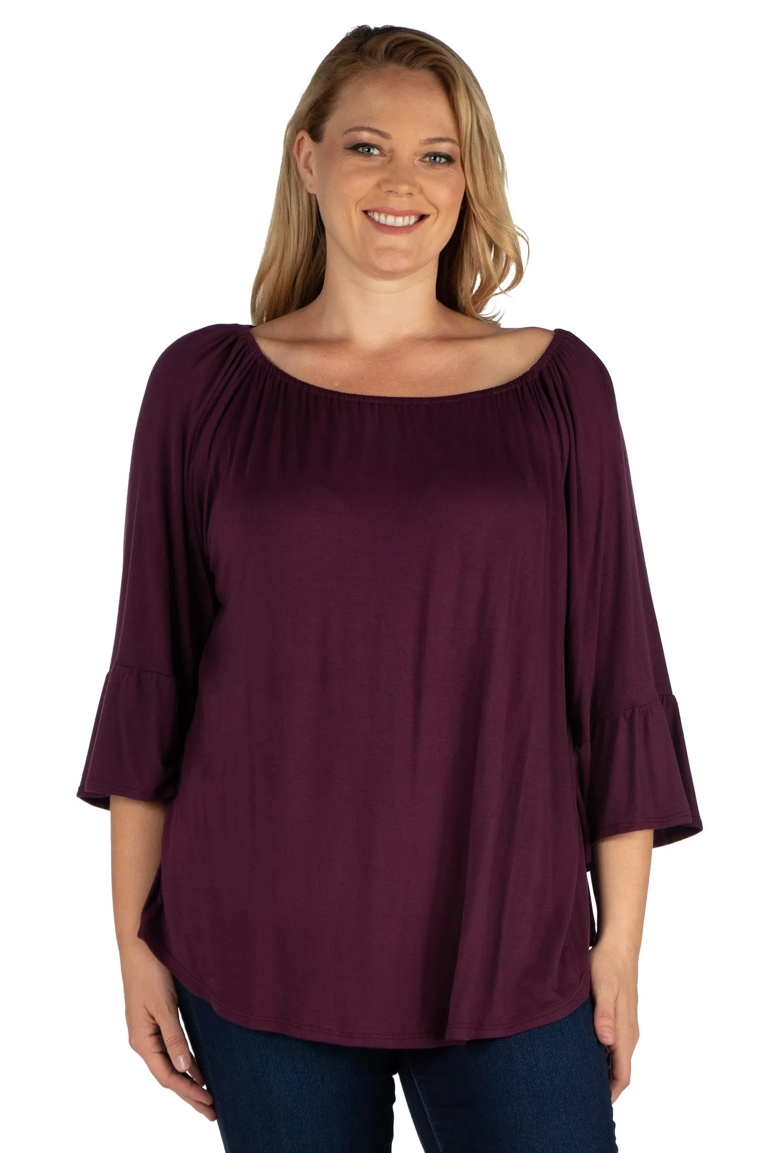 Bell Sleeve Loose Fit Plus Size Tunic Top sold by 24/7 Comfort Apparel