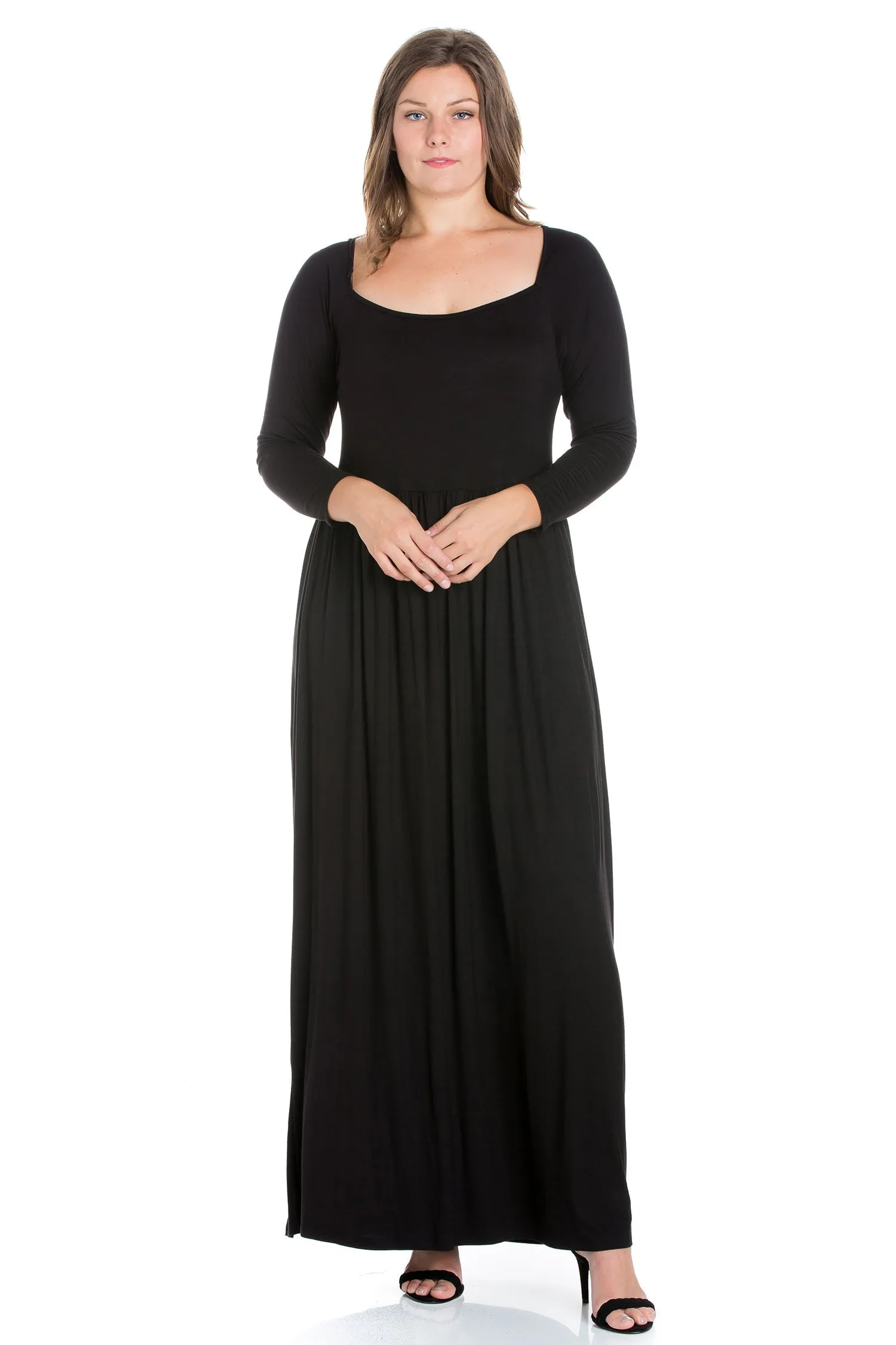 Empire Waist Long Sleeve Plus Size Maxi Dress sold by 24/7 Comfort Apparel