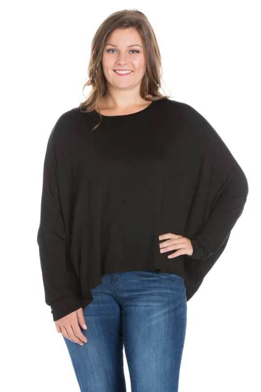 Oversized Long Sleeve Plus Size Dolman Top sold by 24/7 Comfort Apparel
